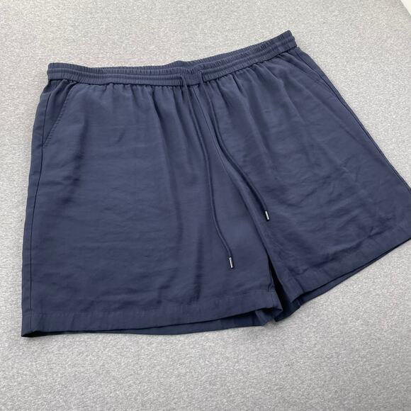 Nordstrom Drawstring Waist Shorts Womens 2X Navy Blue Pull On 6" Stretch Waist - Picture 7 of 11